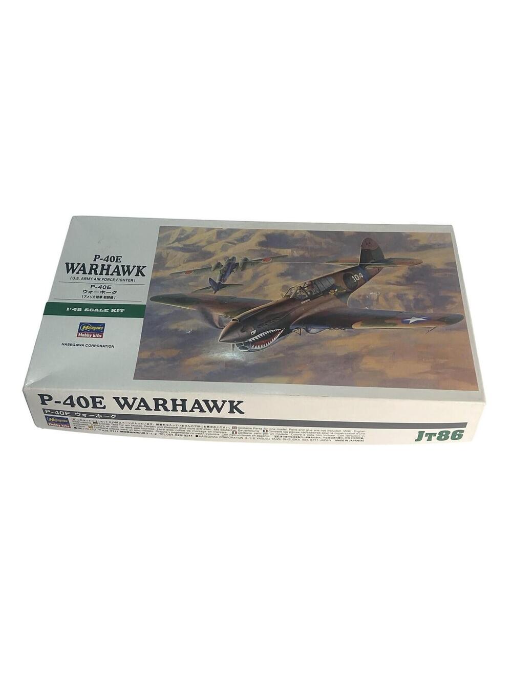 Hasegawa P-40E Warhawk 1:48 Airplane Model Kit Unpainted Unassembled Plastic